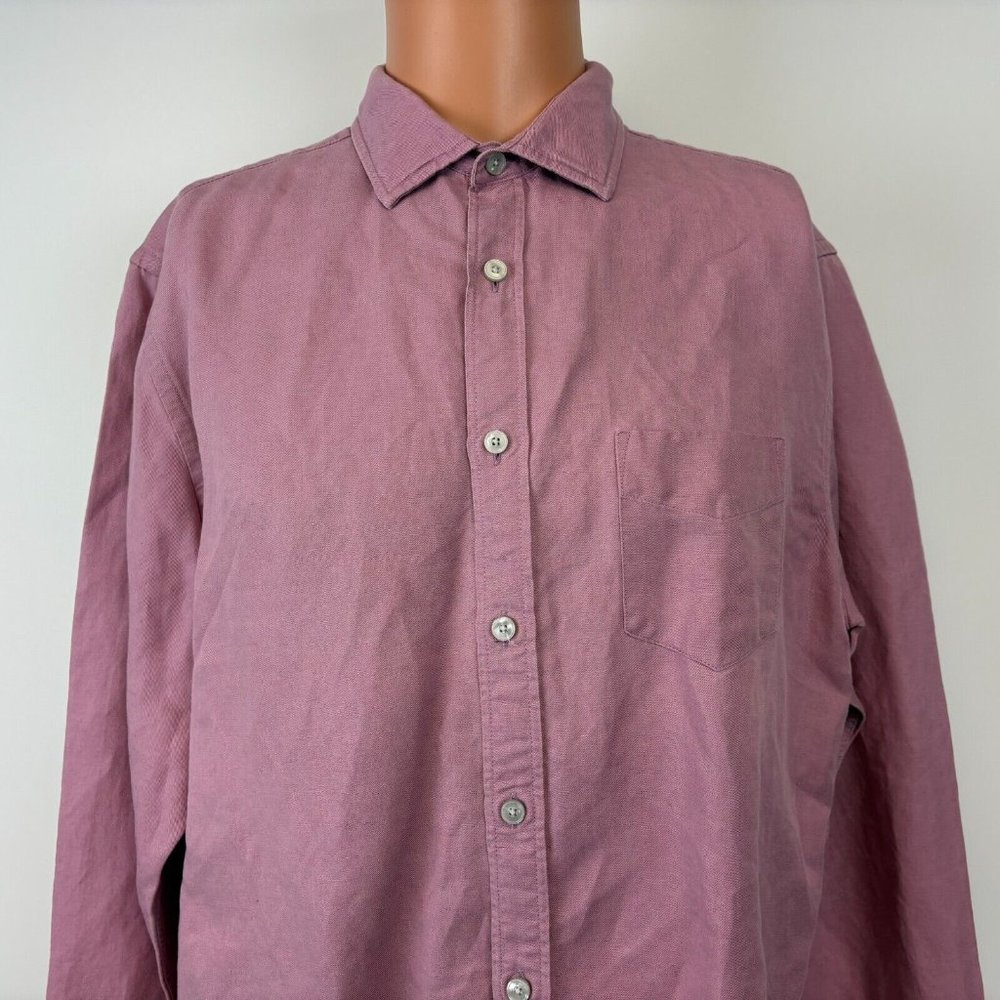 UNTUCKit Harken Shirt Mens Size XL Red Button Up Long Sleeve Wrinkle Free - Picture 1 of 5